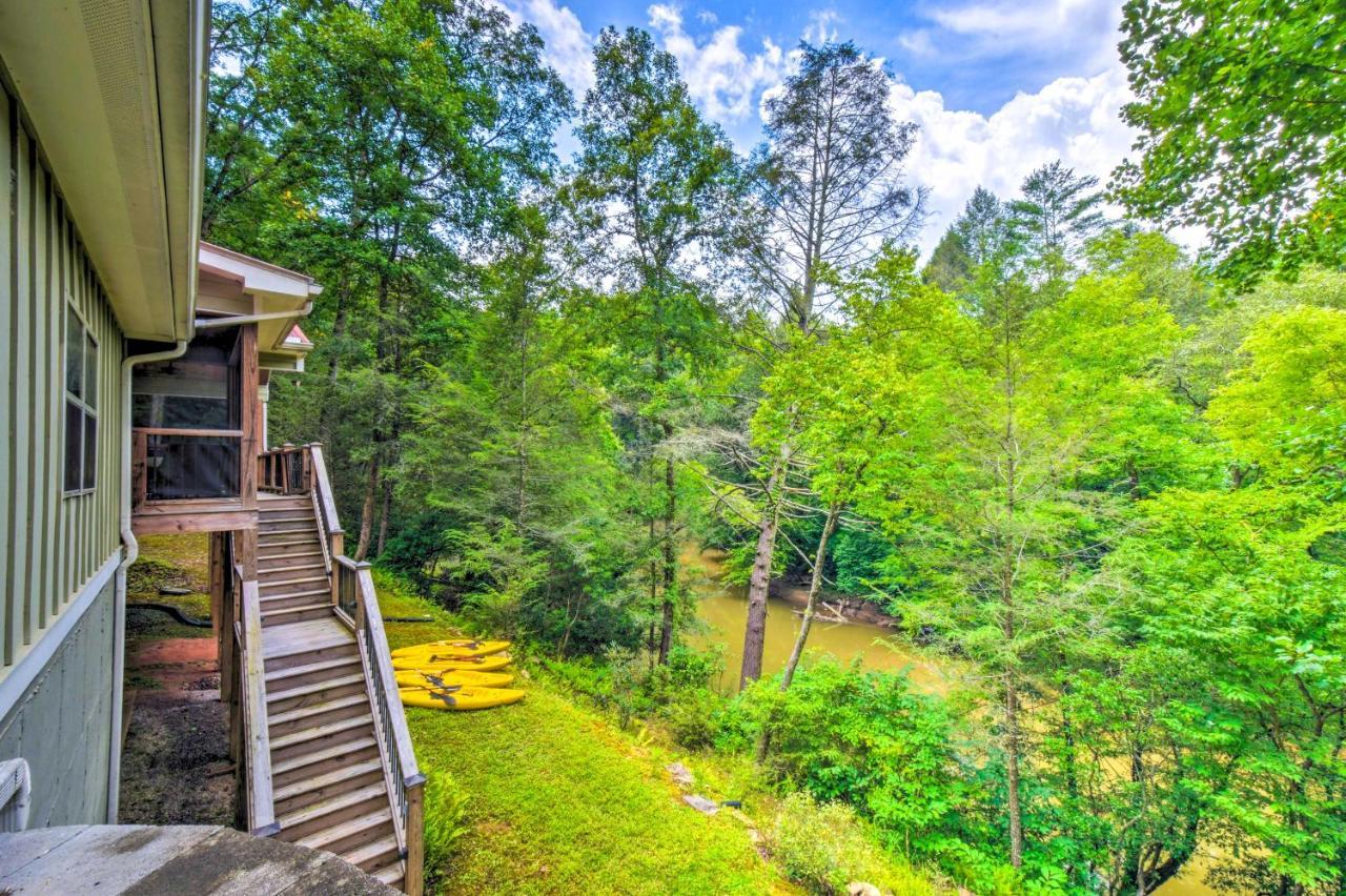 Cozy Riverside Dahlonega Home With Kayaks And Fire Pit ภายนอก รูปภาพ